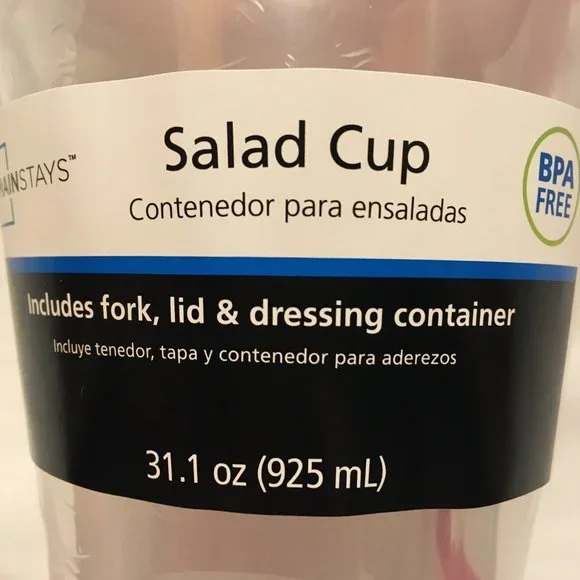 New Salad On the Go Cup with Utensils - Picture 5 of 6